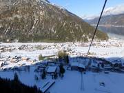 Station inférieure du téléphérique Karwendel avec hébergements à proximité