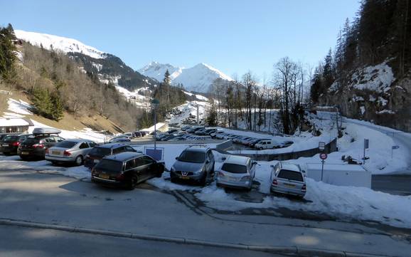 Haslital (vallée de l'Hasli): Accès aux domaines skiables et parkings – Accès, parking Meiringen-Hasliberg