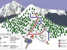 Plan des pistes Blidinje – Risovac