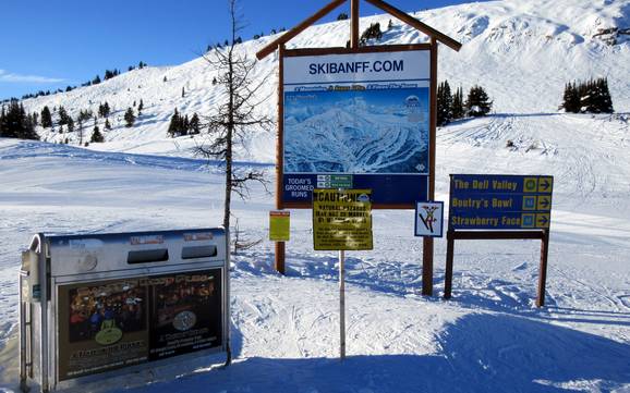 Chaînon Massive: indications de directions sur les domaines skiables – Indications de directions Banff Sunshine