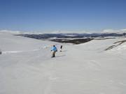 Départ des pistes au Valsfjell (point culminant du domaine skiable de Gålå à 1148 m)
