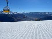 Préparation parfaite des pistes dans le domaine skiable de Watles