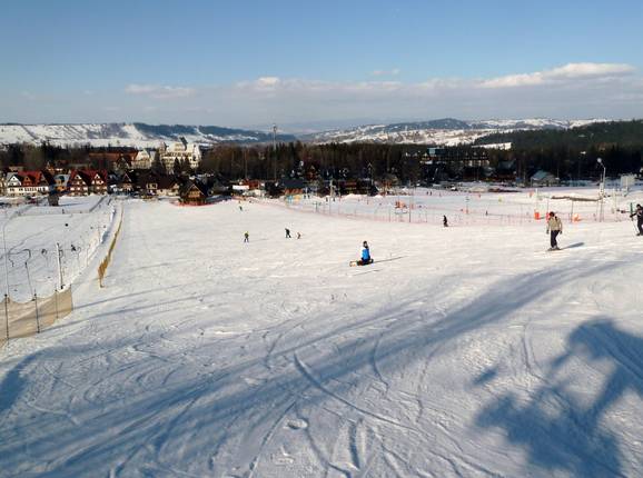 Pistes pour débutants dans la zone de la vallée