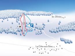 Plan des pistes La Côte-aux-Fées