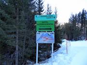 Panneau d'information dans la zone de la vallée