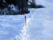 Bonne orientation grâce aux balises de piste