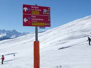 Signalisation dans le domaine skiable