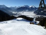 Départ de la piste Wettersteinabfahrt et Racing-S