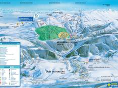 Plan des pistes Lans en Vercors