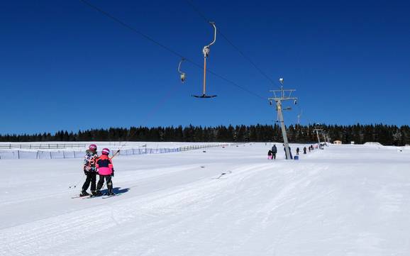 La plus haute gare aval dans les Monts Métallifères – domaine skiable Hranice – Boží Dar