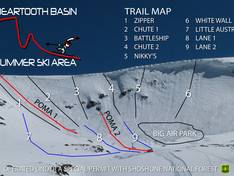 Plan des pistes Beartooth Basin
