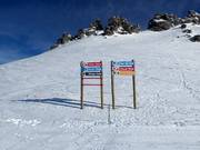 Signalisation des pistes dans le domaine skiable Treble Cone