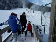Aide pour monter sur le téléski