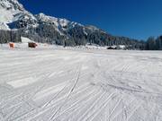 Piste damée sur l'Ehrwalder Alm