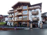 La Monte à la station inférieure du téléphérique Hahnenkammbahn