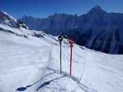 Délimitations des pistes avec les numéros des pistes