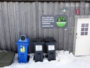 Tri des déchets dans la station de ski Tänndalen