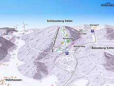 Plan des pistes Holzhausen – Schlossberg