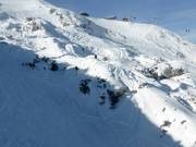 Espace de ski libre en dessous du Grubigstein