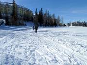 Piste de ski de fond sur le lac Tschirmer