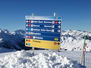 Panneau de piste à une bifurcation