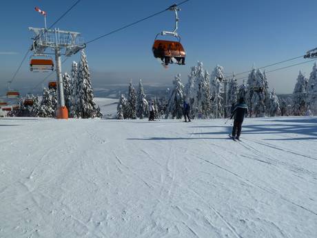Monts Métallifères tchèques: Taille des domaines skiables – Taille Keilberg (Klínovec)