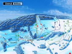 Plan des pistes Černá Říčka
