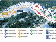 Plan des pistes Mielakka