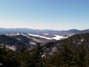 Vue depuis Little Whiteface sur le Lake Placid