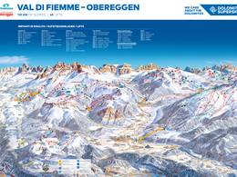 Plan des pistes Latemar – Obereggen/Pampeago/Predazzo