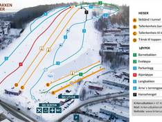 Plan des pistes Kirkerud