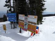 Signalisation des pistes dans le domaine skiable Le Massif de Charlevoix