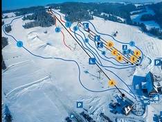 Plan des pistes Koziniec – Czarna Góra