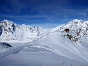 Départ des pistes à la station supérieure Diavolezza