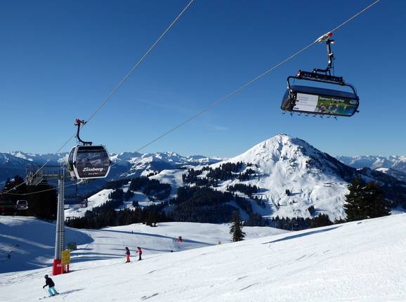 Vue sur l'Hohe Salve au SkiWelt Wilder Kaiser-Brixental 