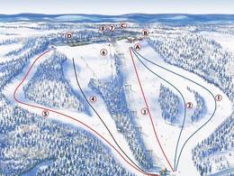 Plan des pistes Mullsjö Alpin