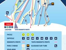 Plan des pistes Mont Bellevue