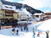 Fin de la descente vers la vallée à Wolkenstein
