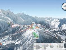 Plan des pistes Les Houches/Saint-Gervais – Prarion/Bellevue (Chamonix)