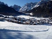 Vue sur les hébergements à Sesto/Moso