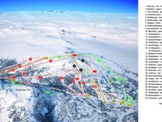 Plan des pistes Hovden