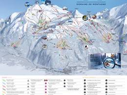 Plan des pistes Les Arcs/Peisey-Vallandry (Paradiski)