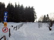 Départ de la piste de ski de fond à Altastenberg