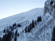Vue sur la zone freeride Laub