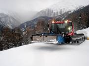 La piste est fraîchement préparée.