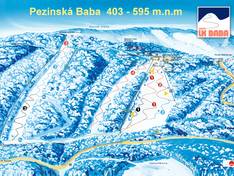Plan des pistes Pezinská Baba