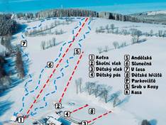 Plan des pistes Annaberg – Andělská Hora