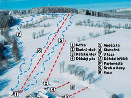 Plan des pistes Annaberg – Andělská Hora