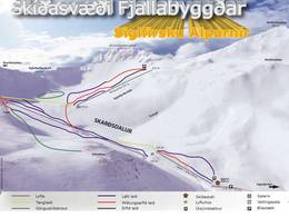 Plan des pistes Skarðsdalur – Siglufjörður