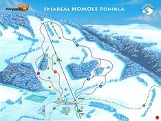 Plan des pistes Homole Poniklá